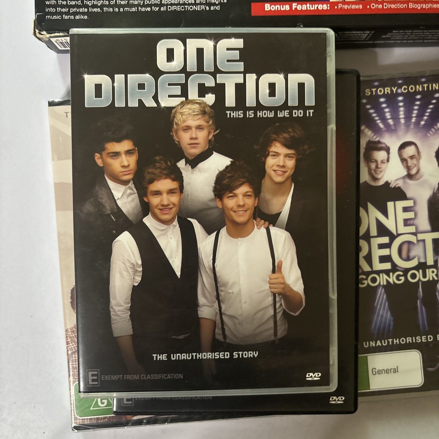 One Direction Their Story The Unauthorised Story (DVD, 4-Disc) Region 4