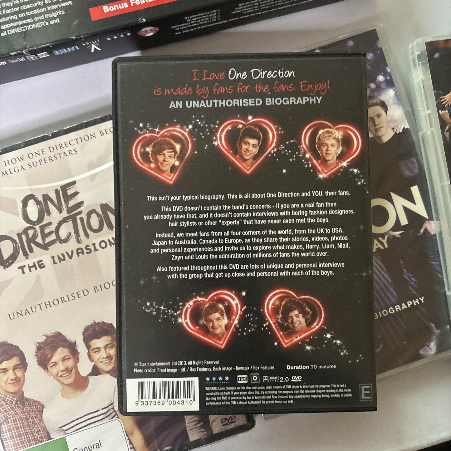 One Direction Their Story The Unauthorised Story (DVD, 4-Disc) Region 4