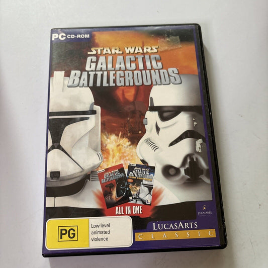 Star Wars Galactic Battlegrounds & Clone Campaigns PC CDROM