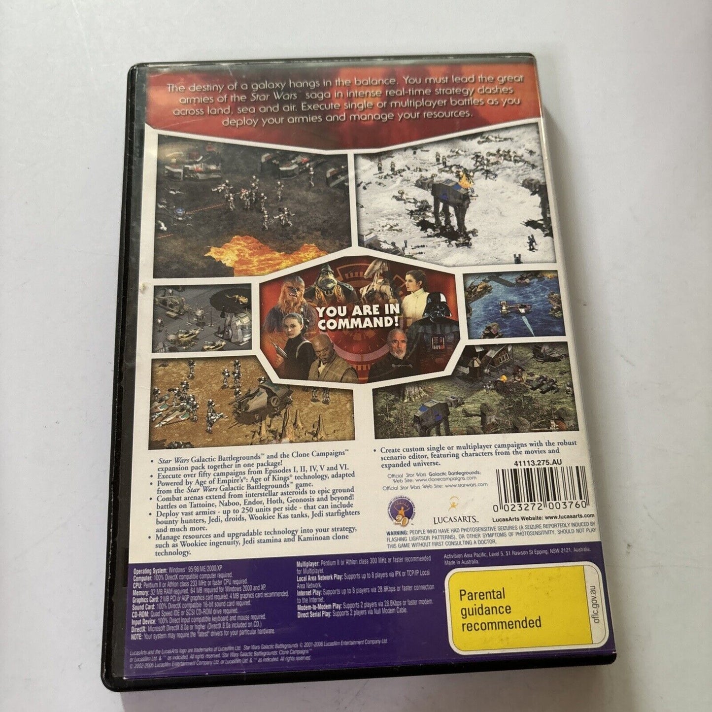 Star Wars Galactic Battlegrounds & Clone Campaigns PC CDROM