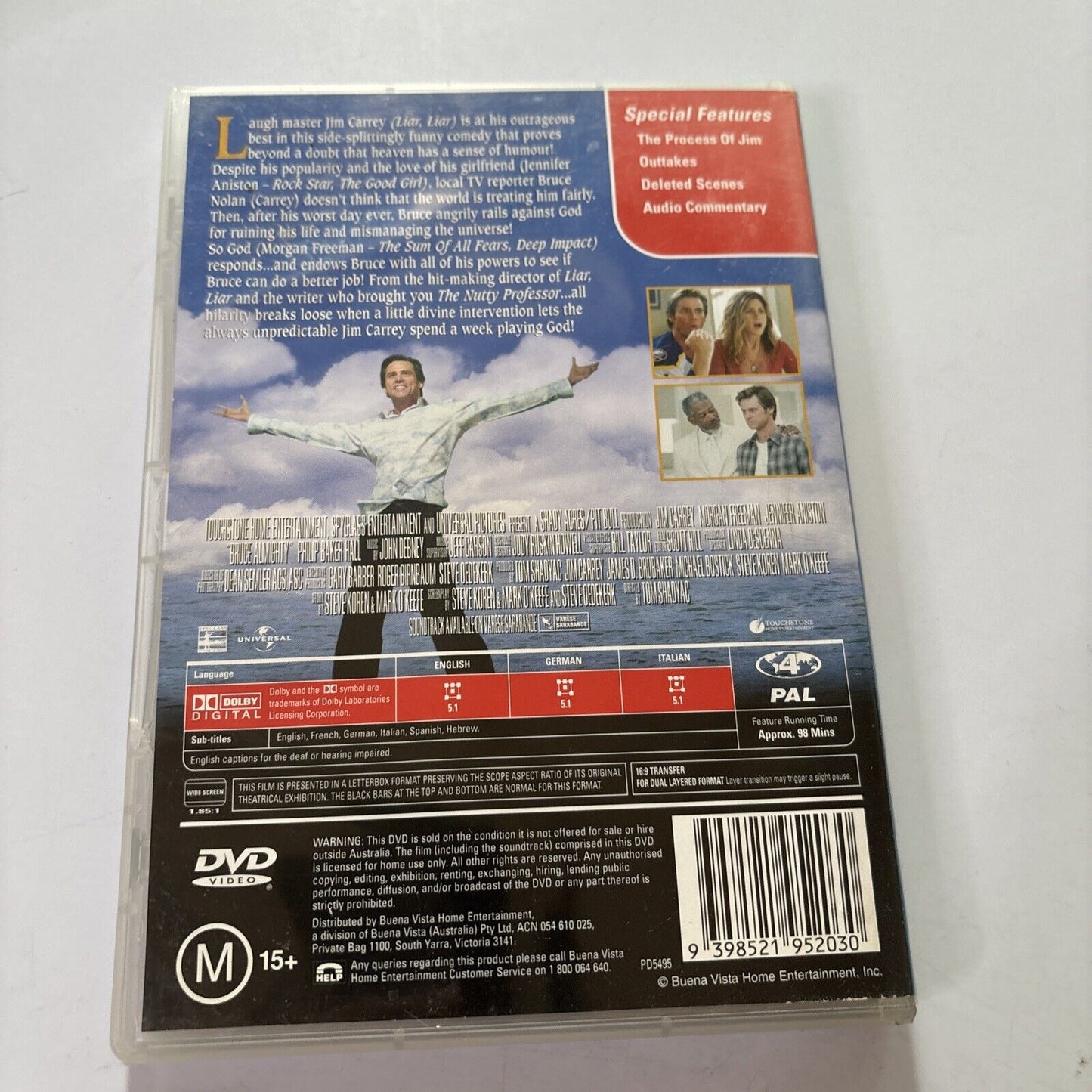 Bruce Almighty (DVD, 2003) Jim Carrey Region 4