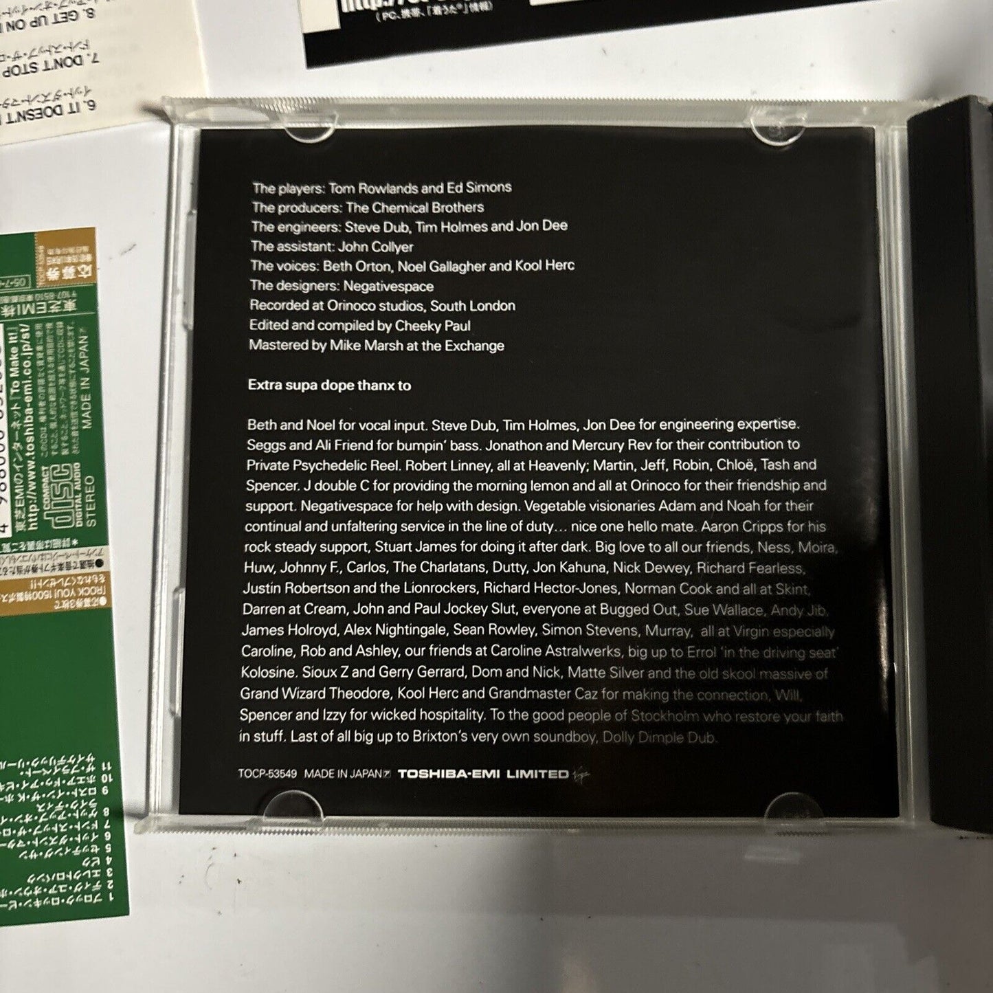 The Chemical Brothers - Dig Your Own Hole (CD, 2005) Japan tocp-53549 Obi