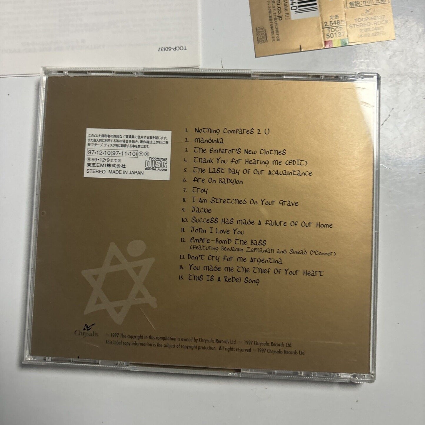 Sinéad O'Connor - So Far... The Best Of (CD, 1997) Japan TOCP-50137