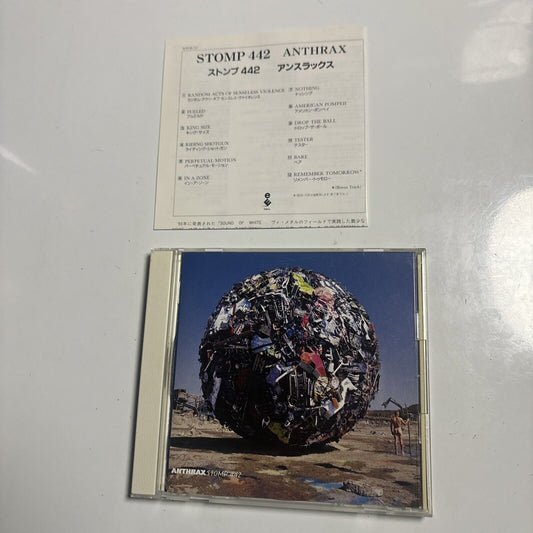 Anthrax - Stomp 442 [Bonus Japan Track] (CD, 1995) Japan wpcr-521