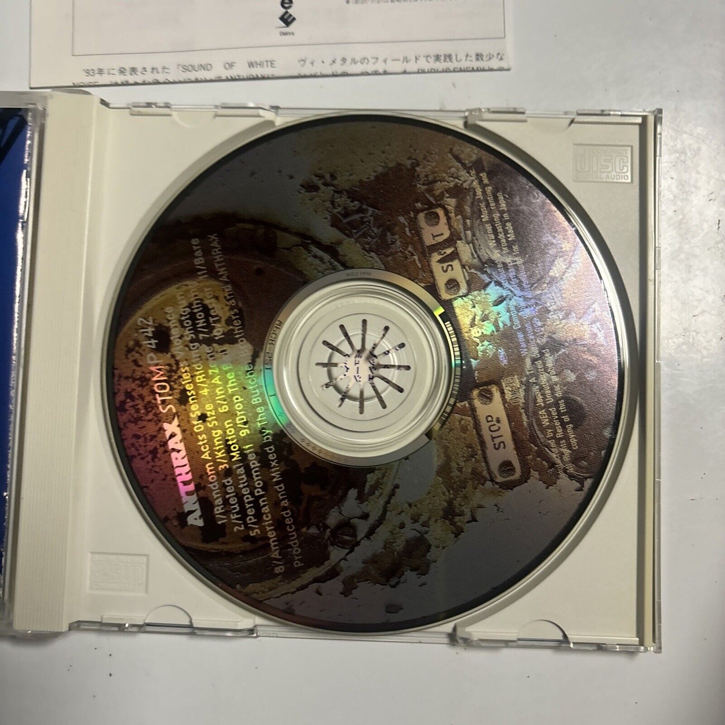 Anthrax - Stomp 442 [Bonus Japan Track] (CD, 1995) Japan wpcr-521