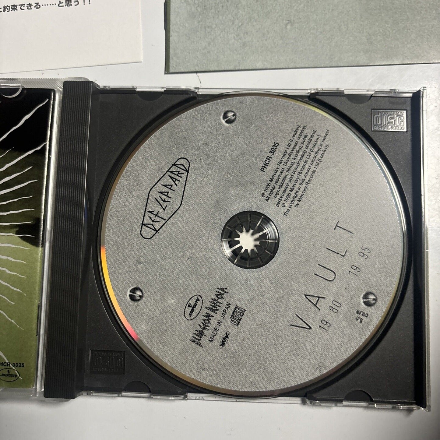 Def Leppard - Vault: Def Leppard Greatest Hits (CD, 1995) Japan phcr-3035