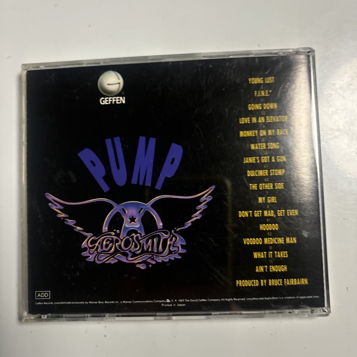 Aerosmith - Pump (CD, 1989) Japan 22p2-2954 Geffen Records
