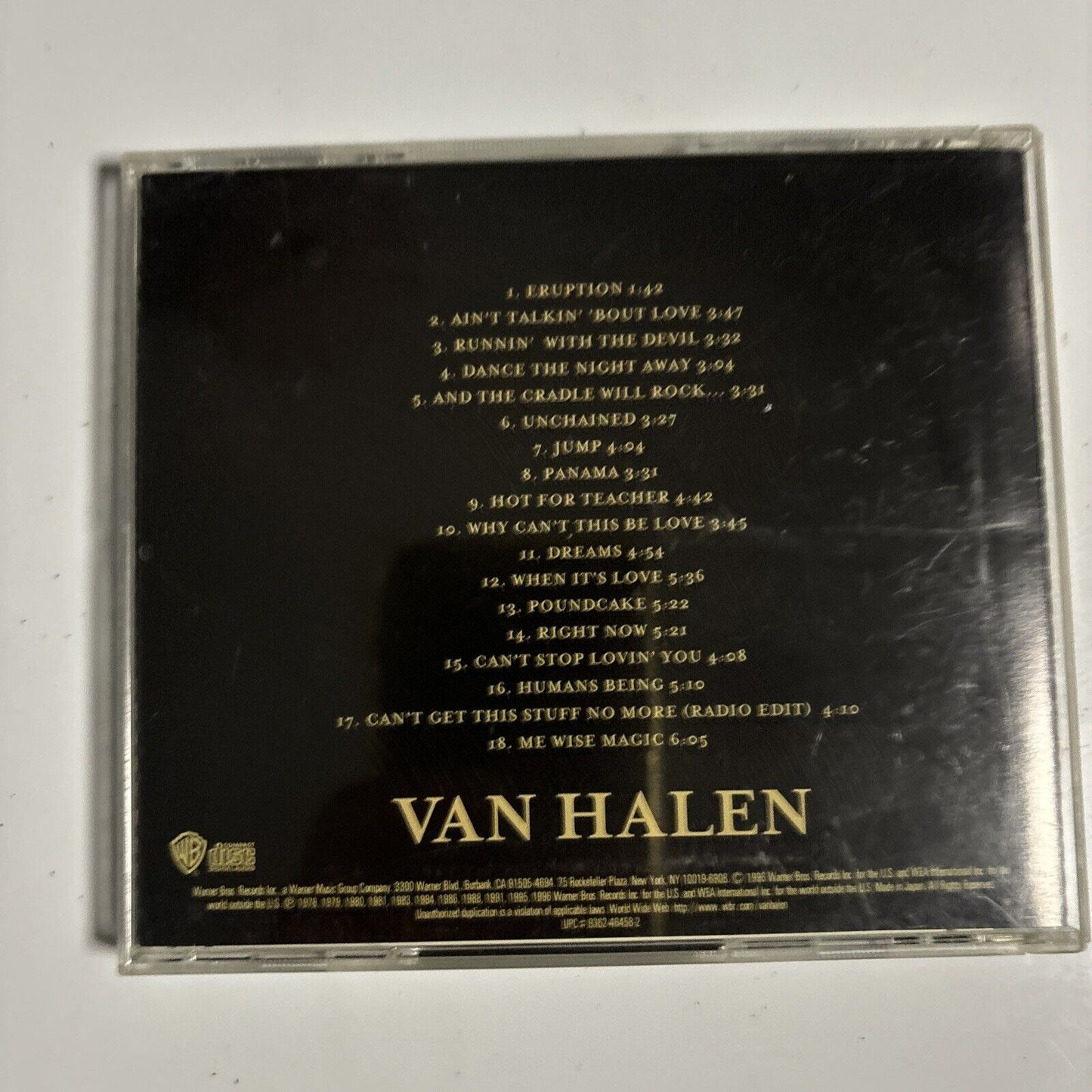 Van Halen - Best Of Volume 1 (CD, 1996) Japan wpcr-900 Warner Bros. Records