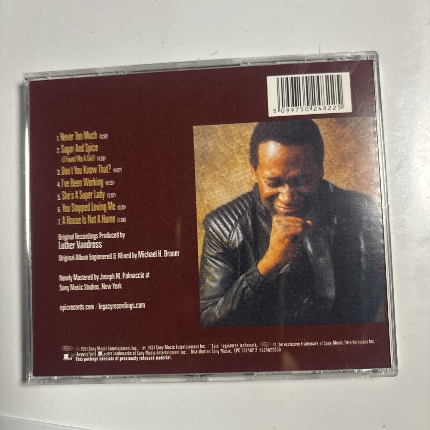 Luther Vandross - Never Too Much (CD, 2001) Funk/Soul 502482 2