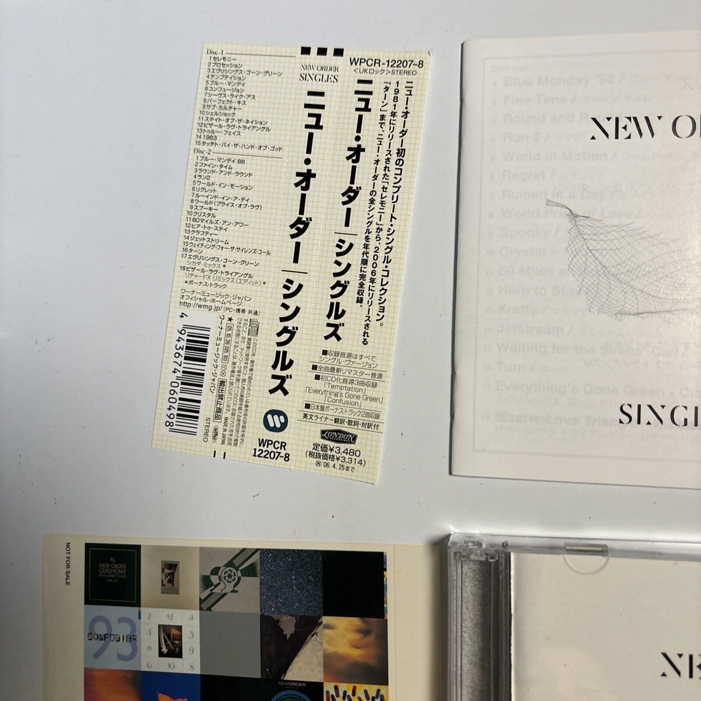 New Order - Singles (CD, 2005, 2-Disc) Obi Sticker Japan wpcr-12207-8