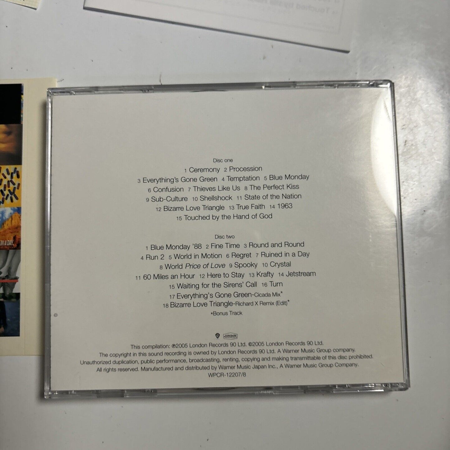 New Order - Singles (CD, 2005, 2-Disc) Obi Sticker Japan wpcr-12207-8