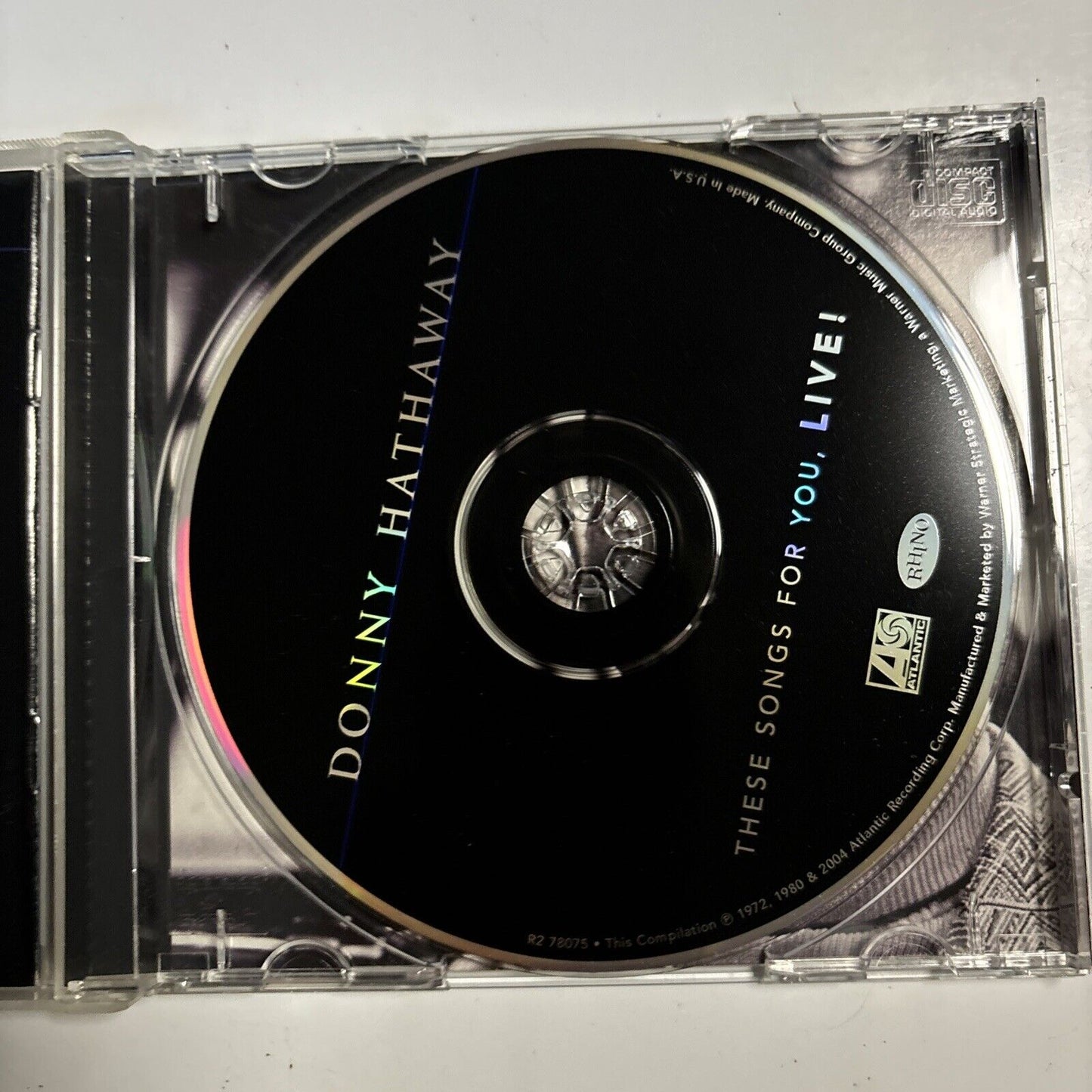 Donny Hathaway - These Songs For You, Live! (CD, 2004) Rhino Records R2 78075