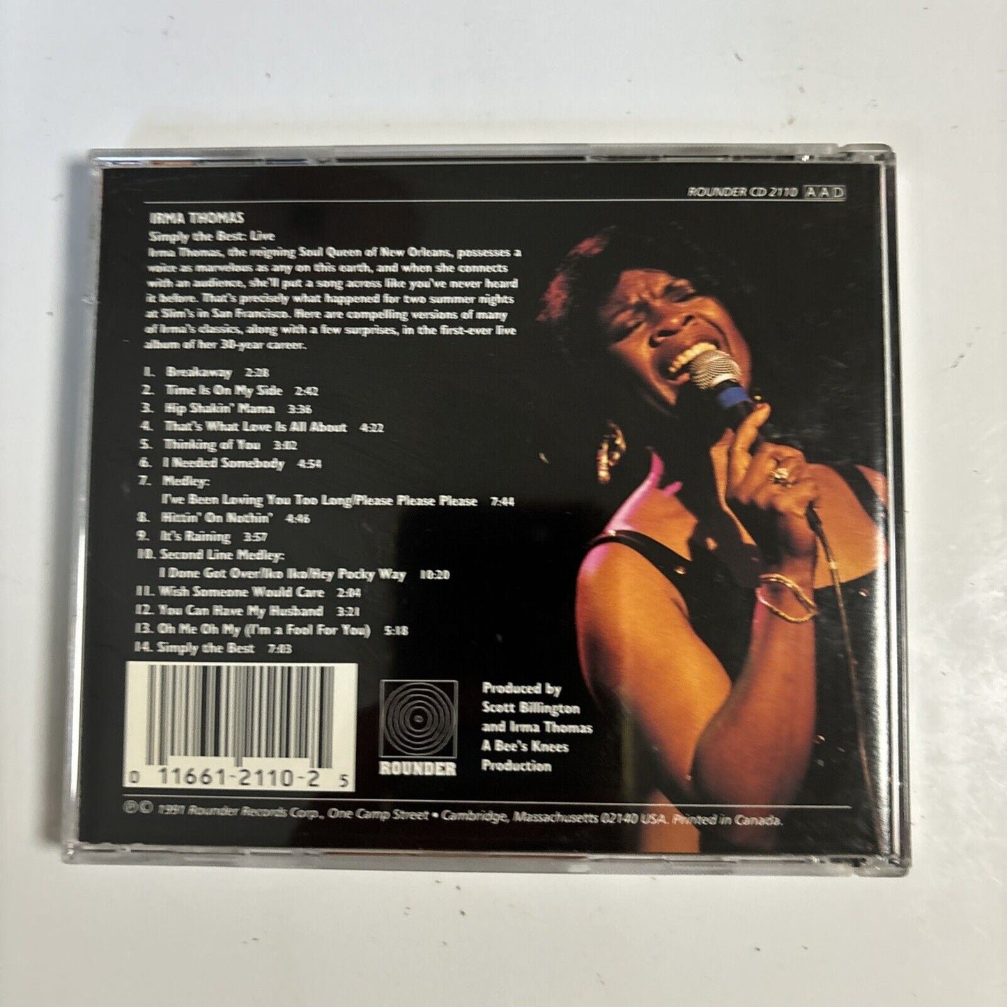 Irma Thomas - Live: Simply The Best (CD 1991) Funk / Soul Blues 1991