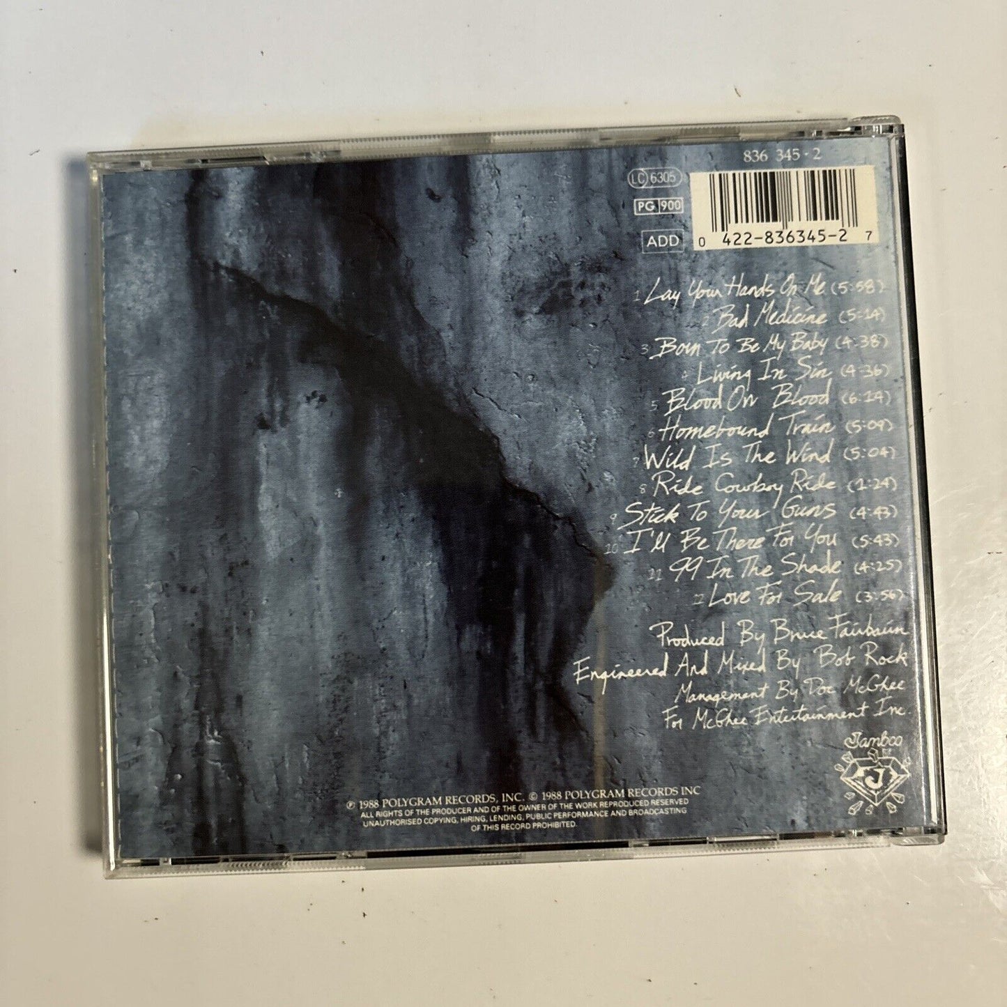 Bon Jovi - New Jersey (CD, 1988) 836 345-2