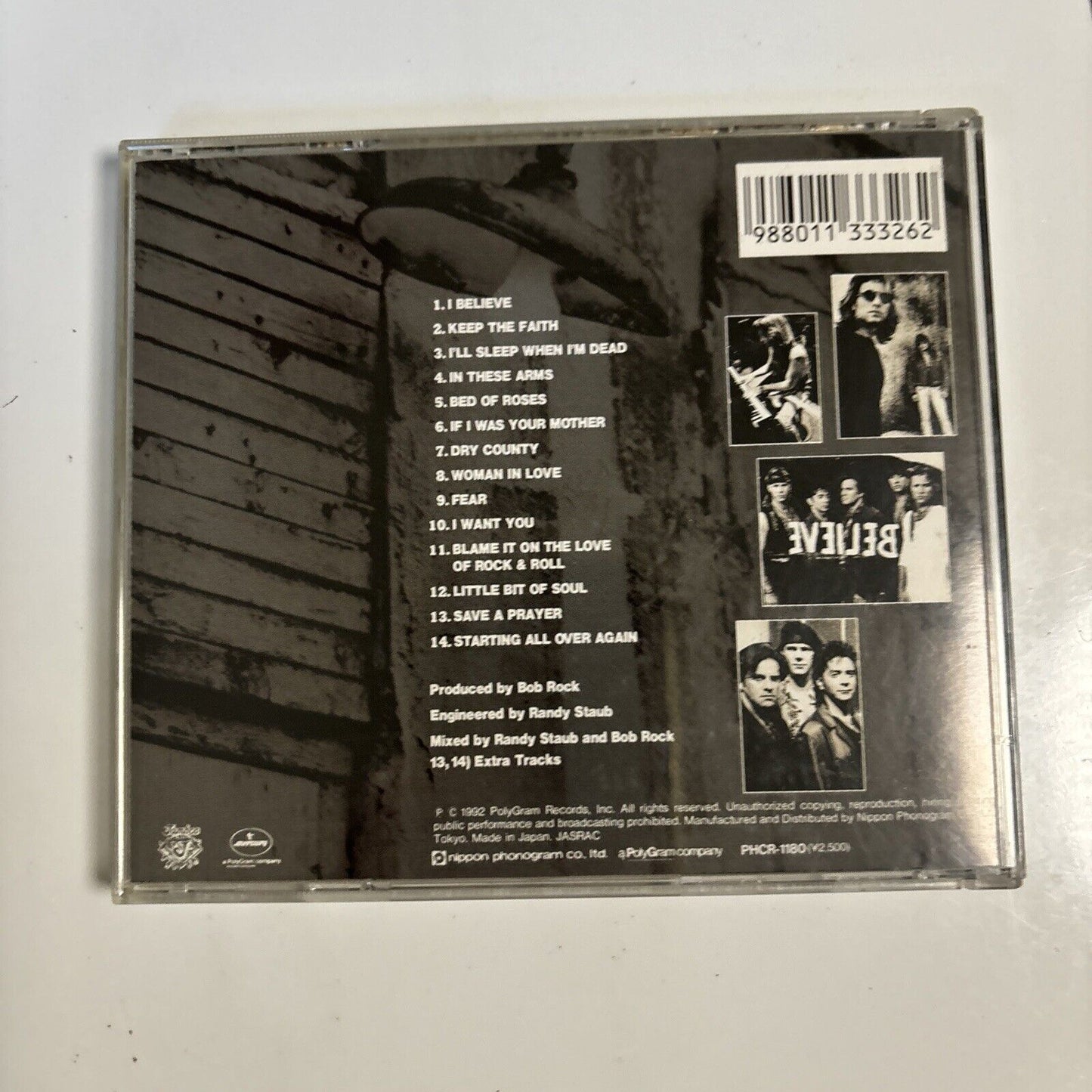 Bon Jovi - Keep The Faith (CD, 1992) Japan PHCR-1180