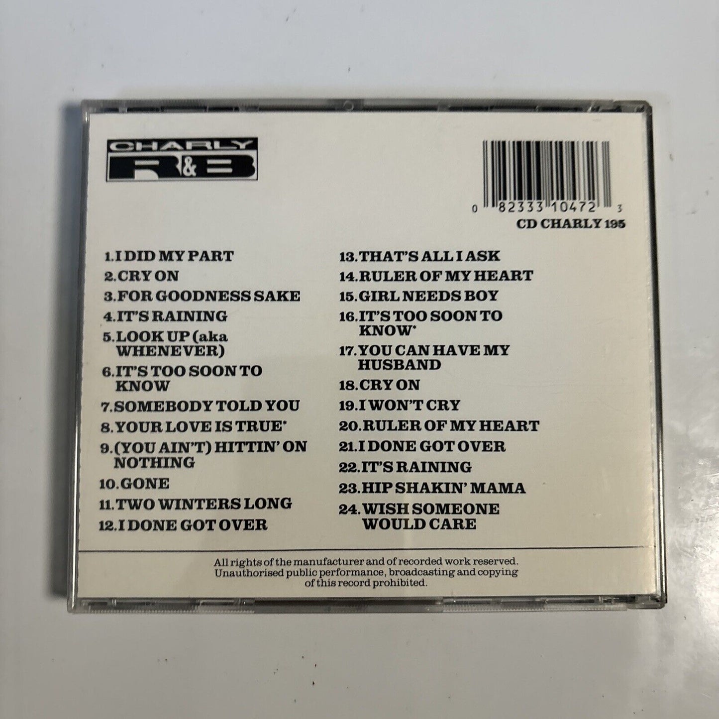 Irma Thomas - Ruler Of Hearts (CD 1989) Charly R&B & Soul CHARLY 195