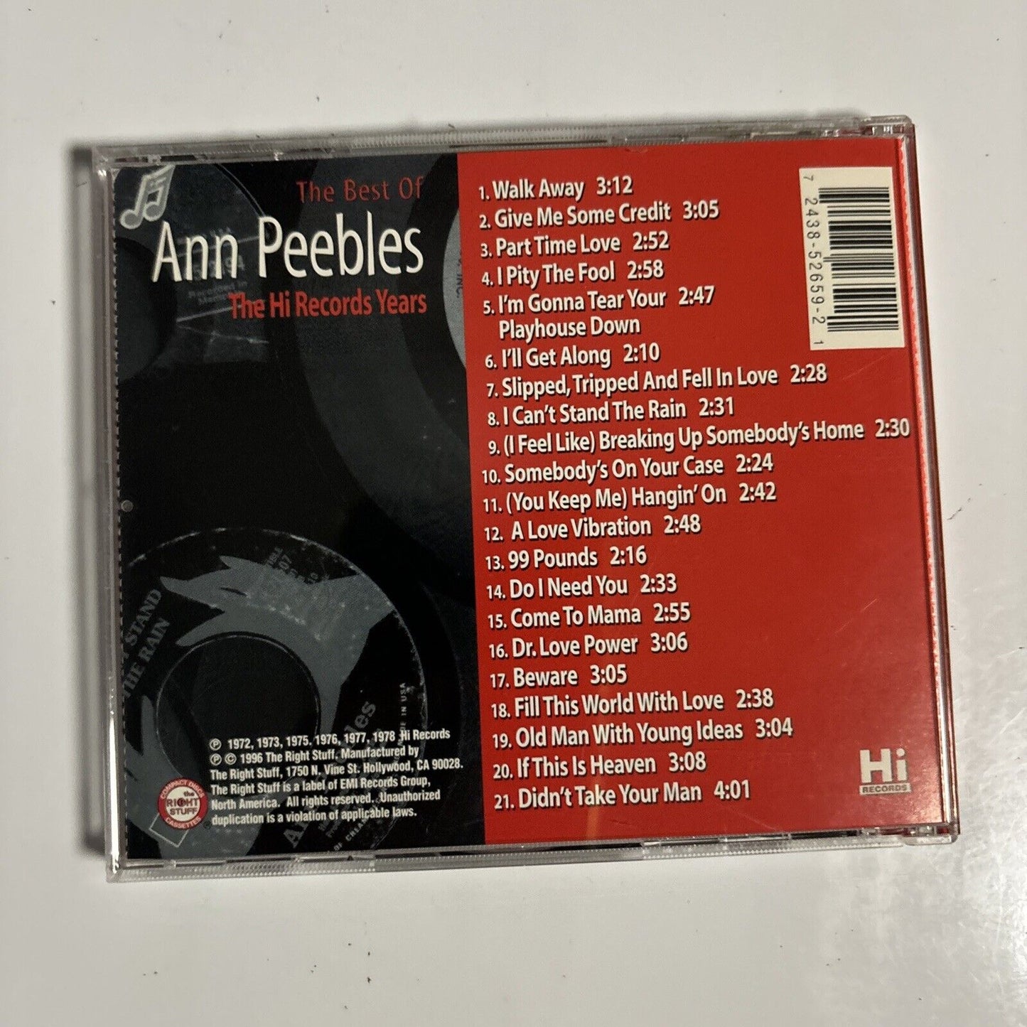 Ann Peebles - The Best Of Ann Peebles (CD, 1996) Hi Records HRCD 9011