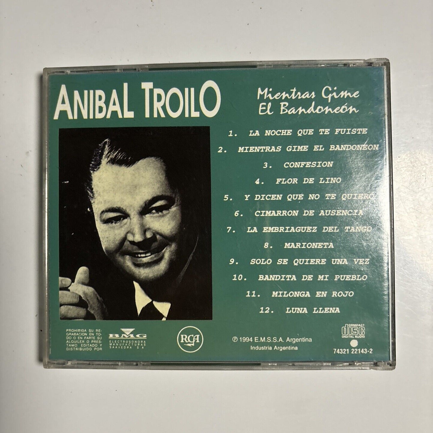 Anibal Troilo - Mientas Gime El Bandoneon (CD, 1994) Argentina 74321-22143-2