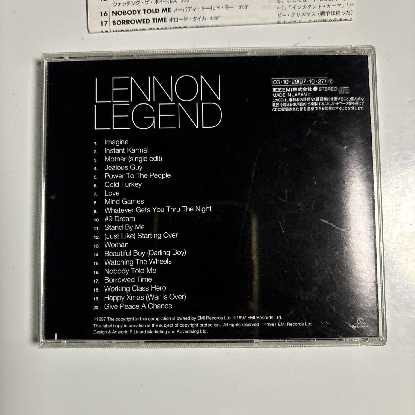 John Lennon - Lennon Legend (CD, 2003) Japan tocp-53341