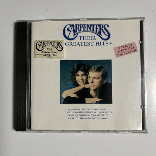 Carpenters - Their Greatest Hits (CD, 1990) A&M Records 397 048-2