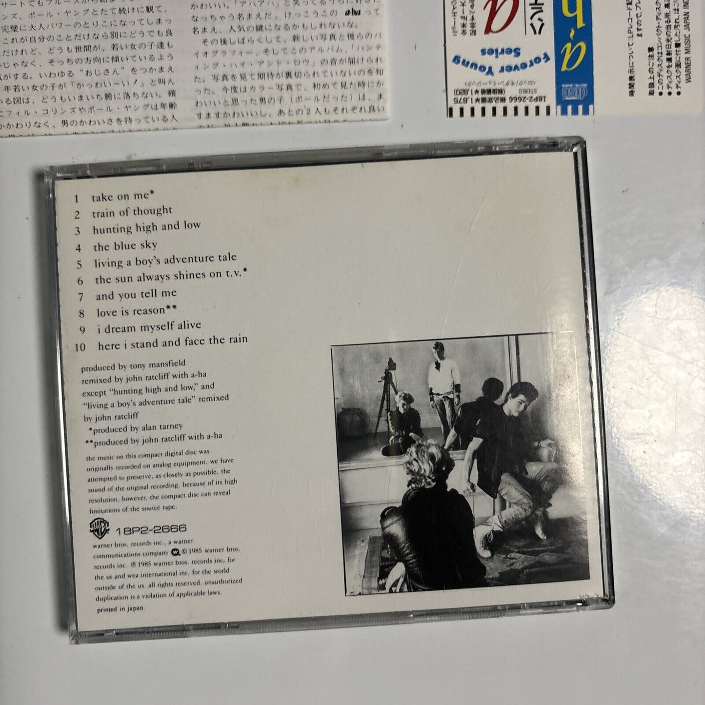 a-ha - Hunting High And Low (CD, 1989) Japan 18p2-2666 Warner Bros. Records Obi