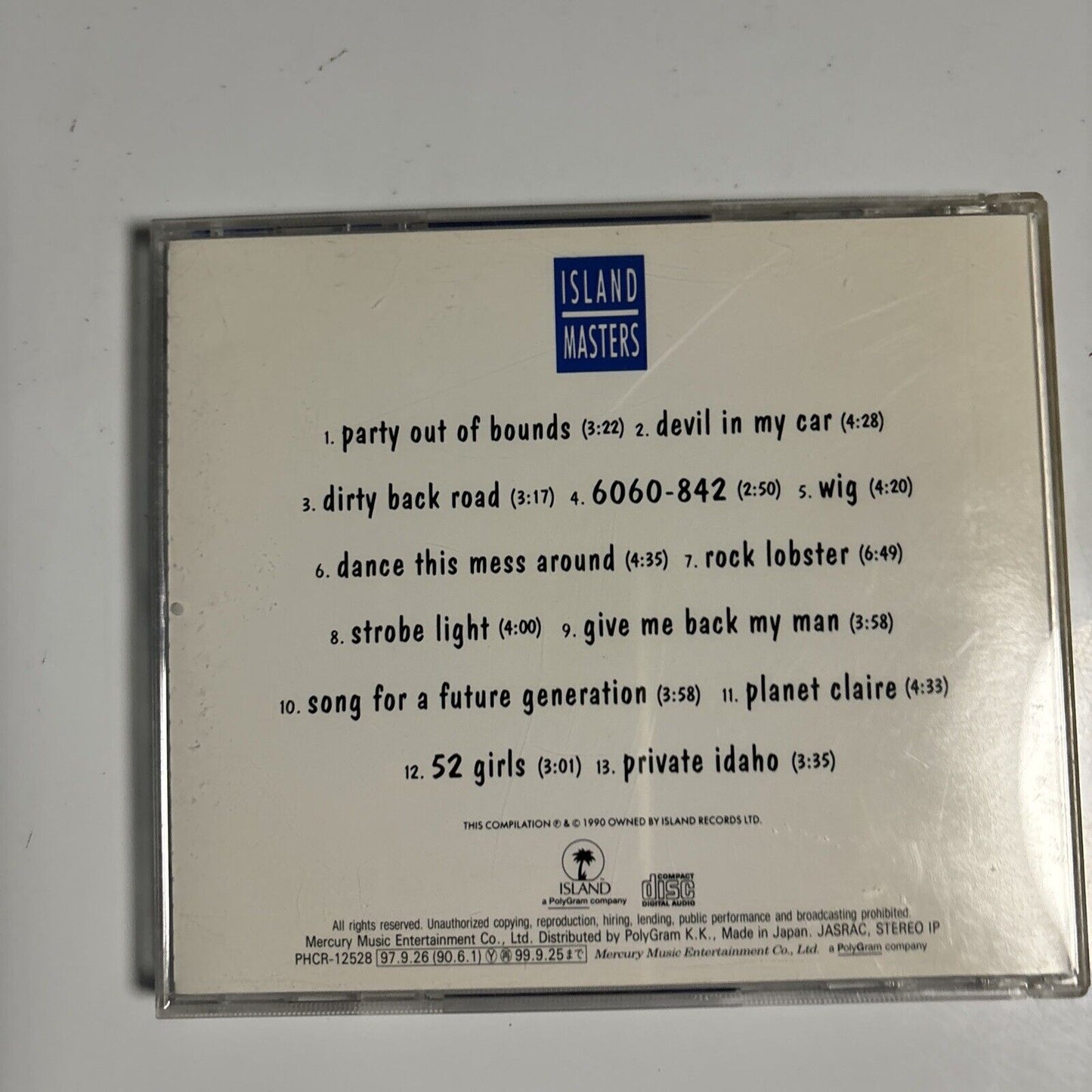 The B-52's - The Best Of The B-52's (CD, 1997) Japan phcr-12528