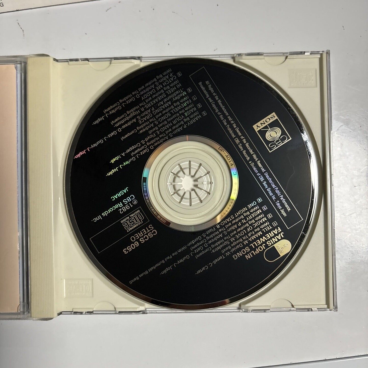 Janis Joplin - Farewell Song (CD, 1990) Rock Japan cscs-6053