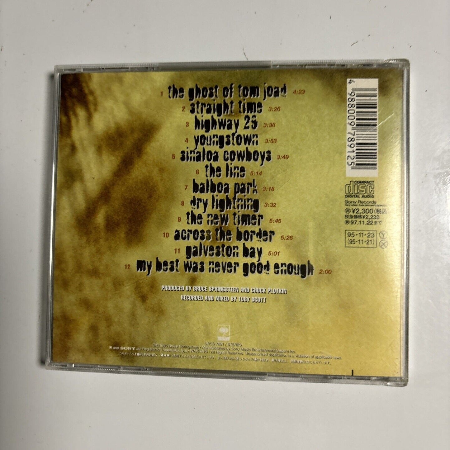 Bruce Springsteen - The Ghost Of Tom Joad (CD, 1995) Japan SRC-7891