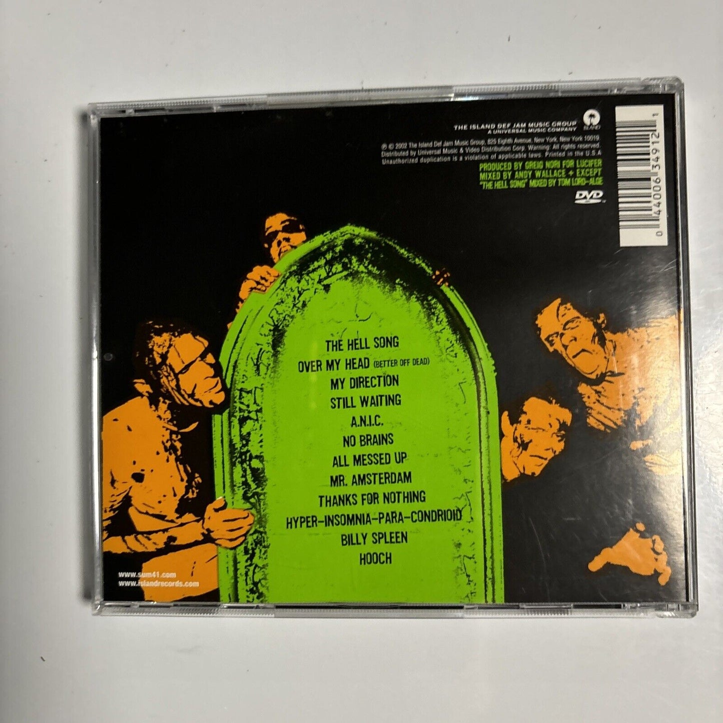 Sum 41 - Does This Look Infected? (CD + DVD, 2002) Island Records