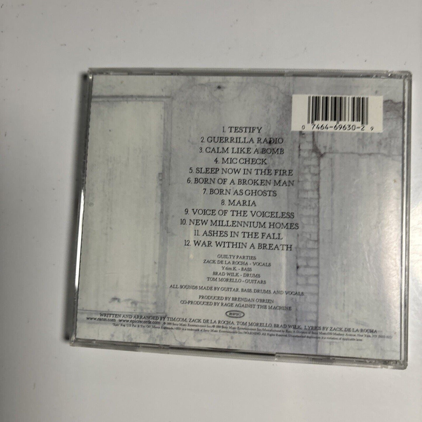 Rage Against The Machine - The Battle Of Los Angeles (CD, 1999) EK 69630