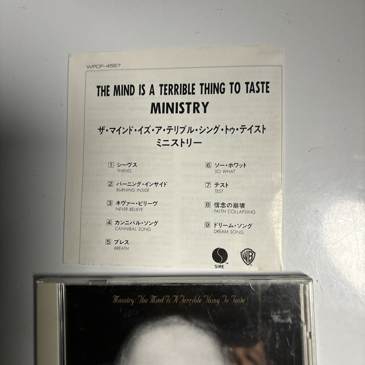 Ministry - The Mind Is A Terrible Thing To Taste (CD, 1991) Japan wpcp-4567