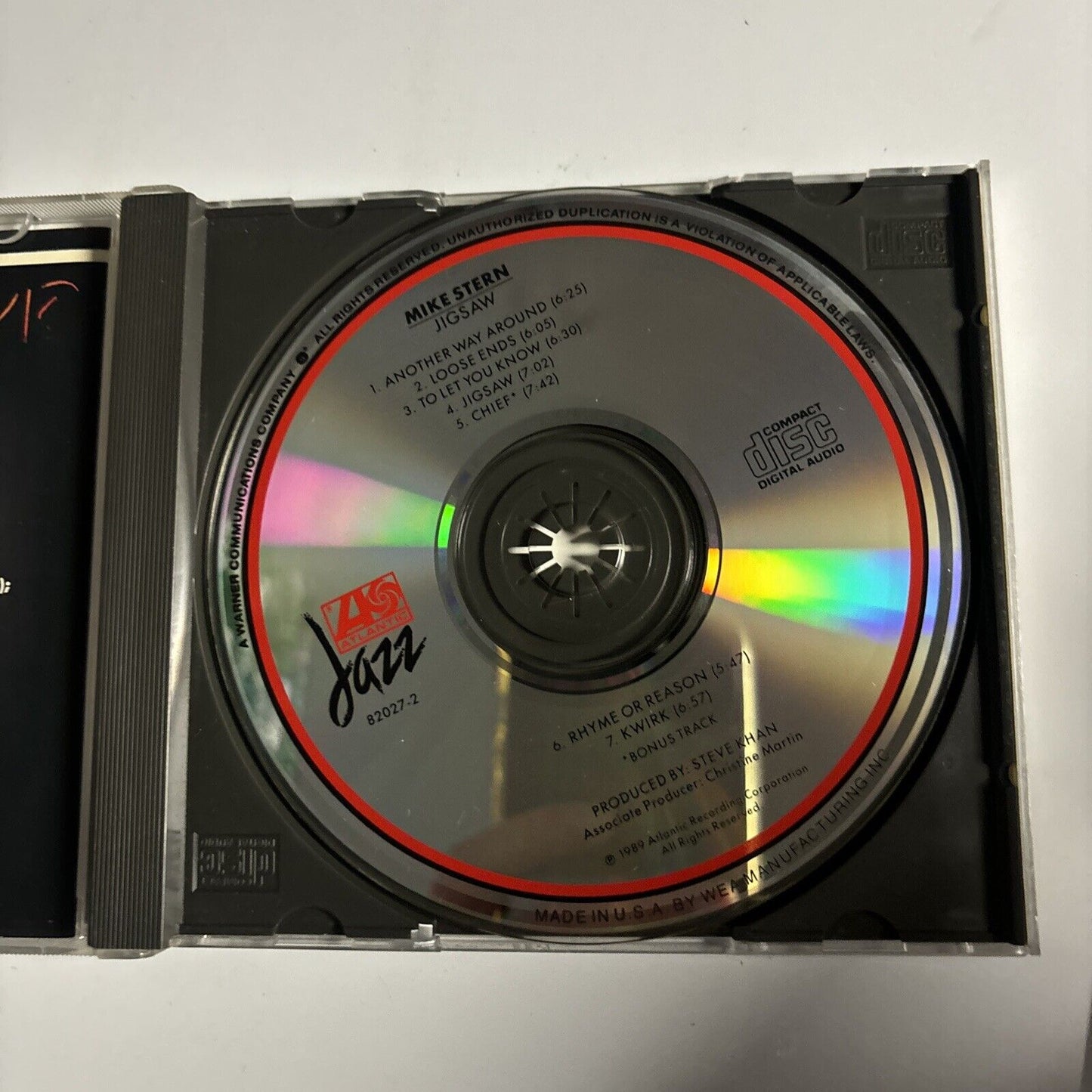 Mike Stern - Jigsaw (CD, 1989) Atlantic Jazz 7 82027-2