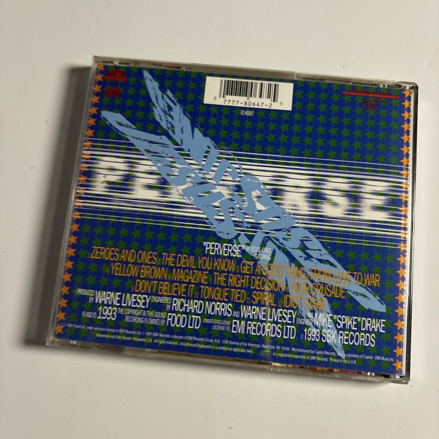 Jesus Jones - Perverse (CD, 1993) SBK Records K2-80647