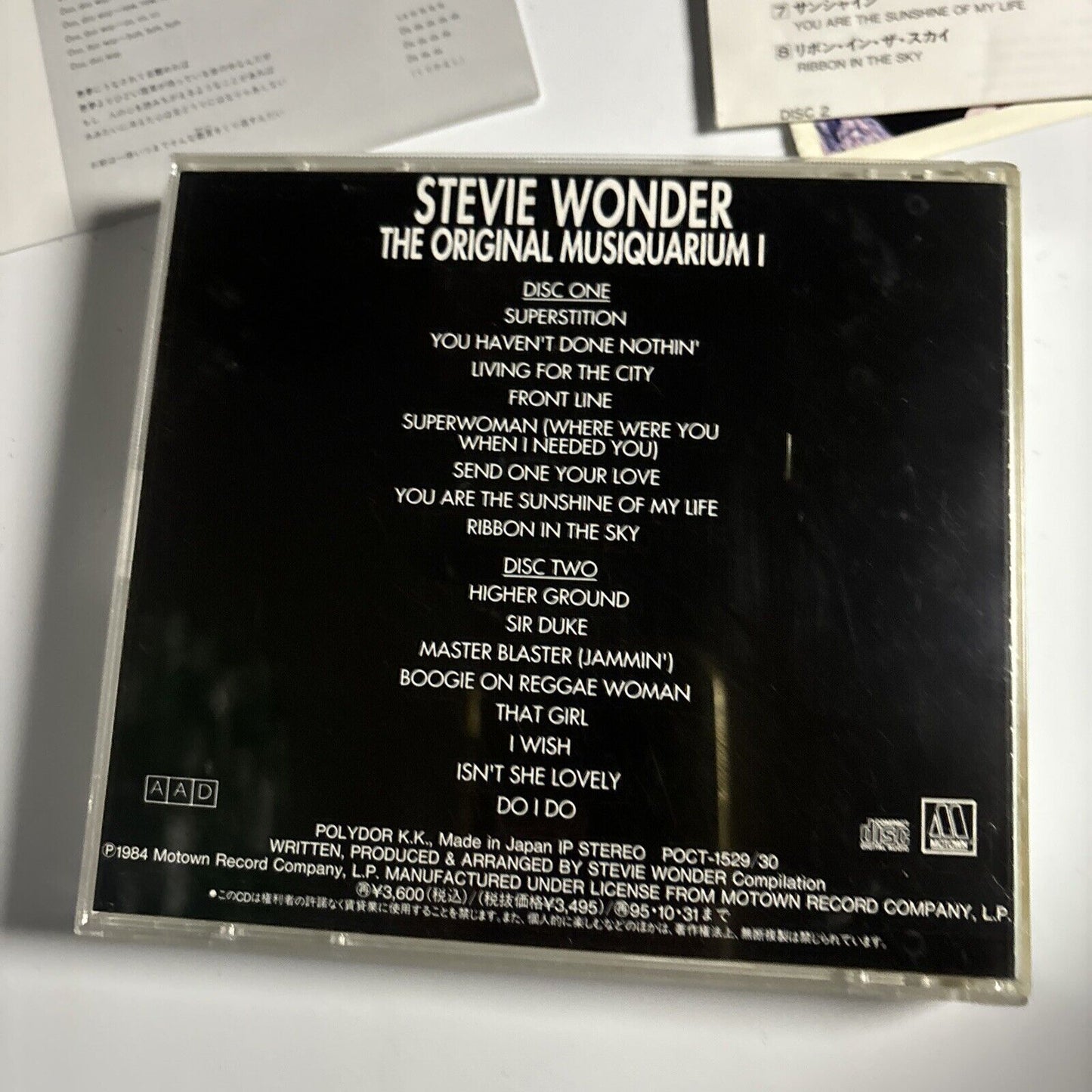 Stevie Wonder - The Original Musiquarium I (CD, 1993) Japan poct-1529/30