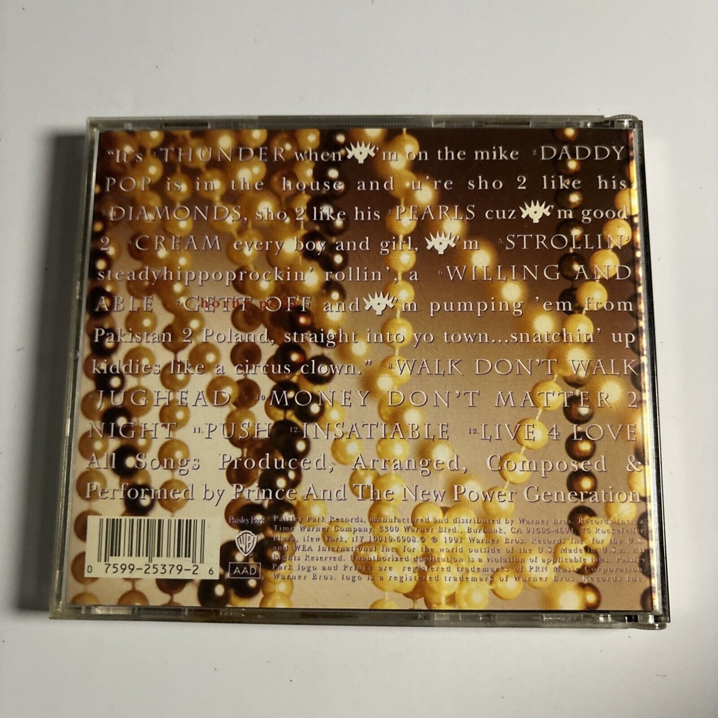 Prince & The New Power Generation - Diamonds & Pearls CD 1991 Holographic Cover