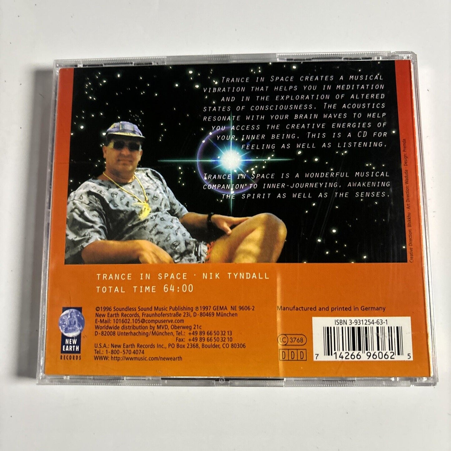 Nik Tyndall - Trance In Space (CD, 1996) Germany NE 9606-2