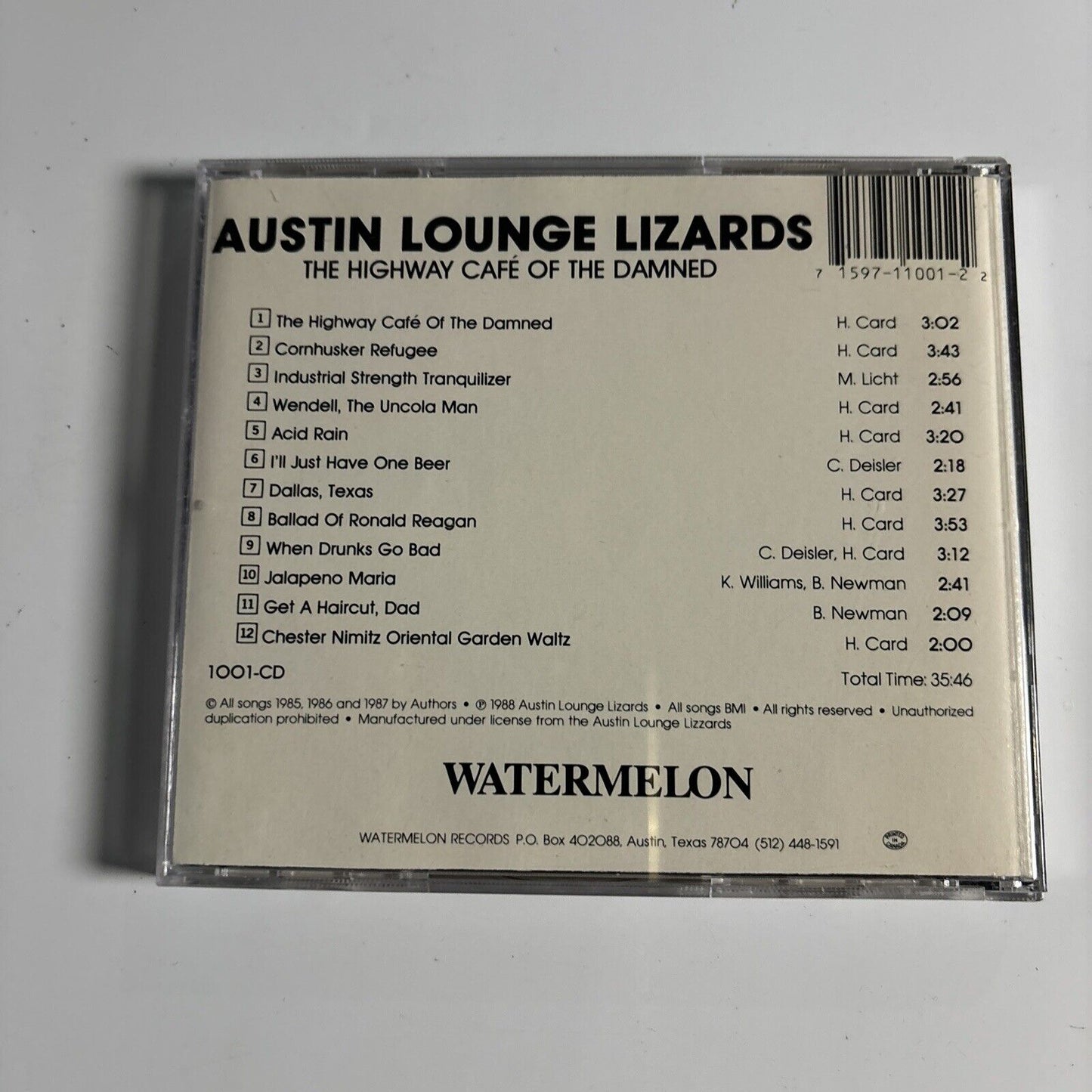 The Austin Lounge Lizards - The Highway Café Of The Damned (CD, 1988)