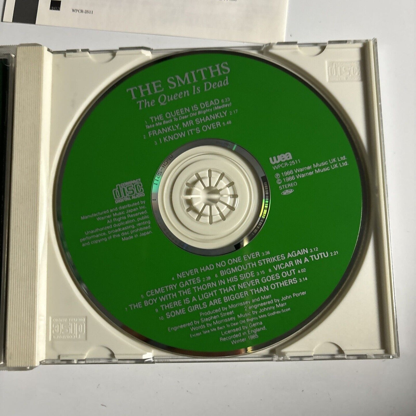 The Smiths - The Queen Is Dead (CD, 1997) Japan wpcr-2511
