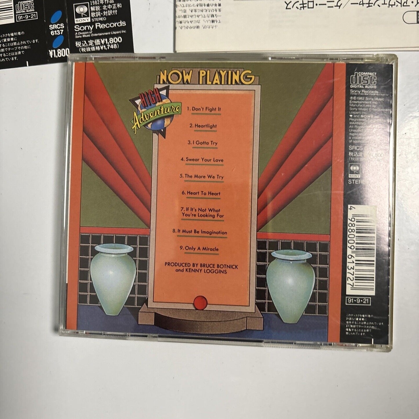Kenny Loggins - High Adventure (CD, 1991) Japan SRCs-6137 Obi