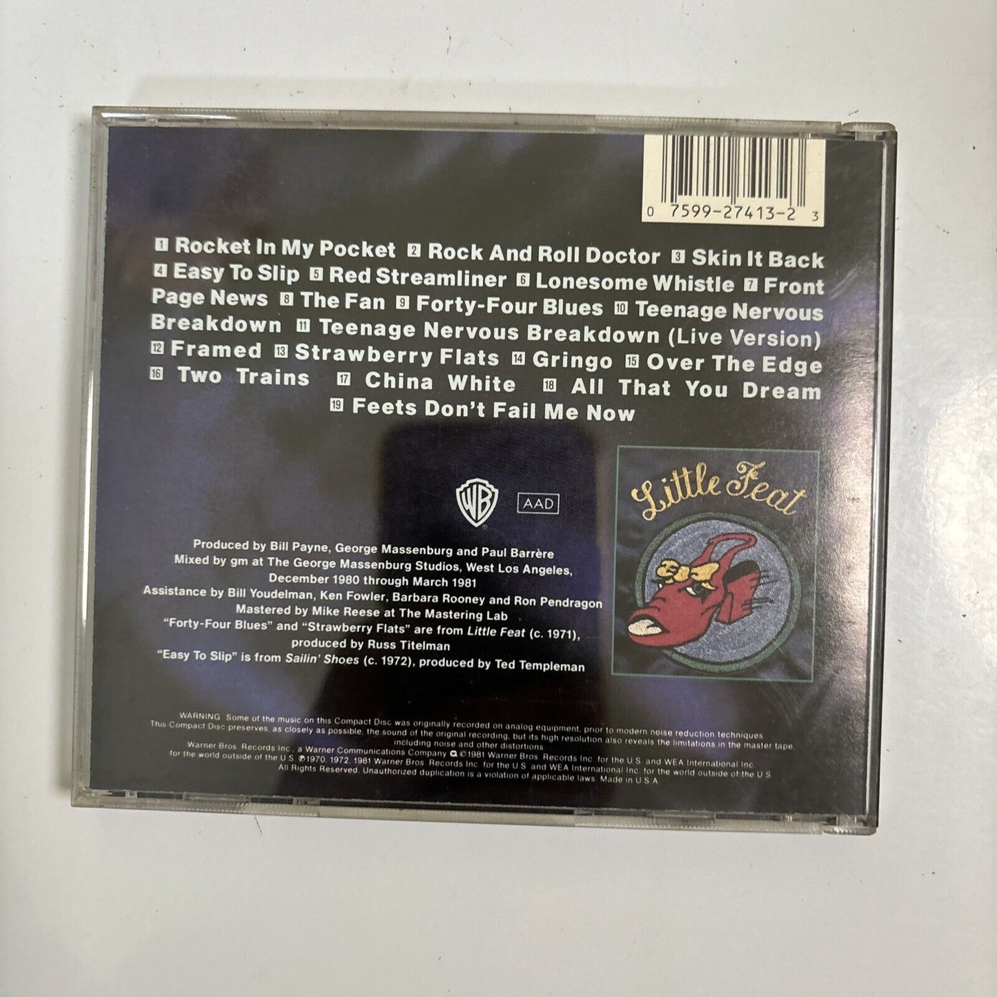 Little Feat - Hoy-Hoy! (CD, 1990) Warner Bros. Records 3538-02-01