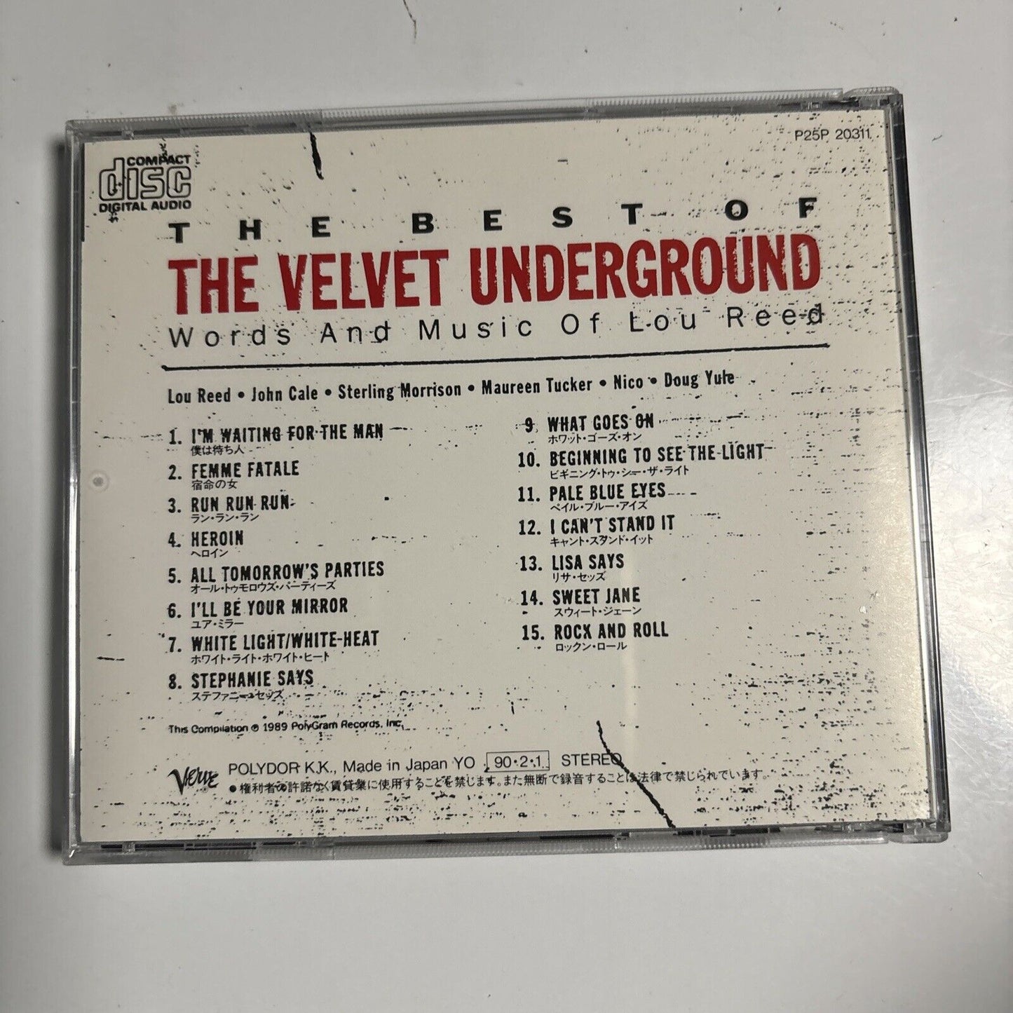The Velvet Underground - The Best Of (CD, 1990) Japan p25p-20311