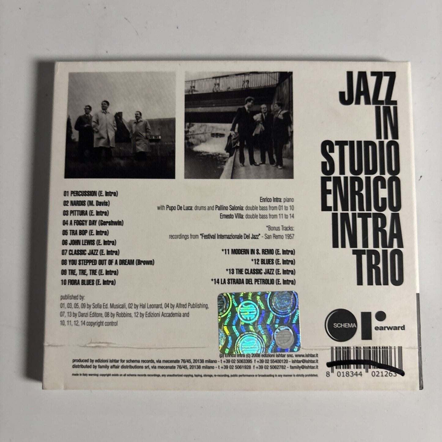 Enrico Intra Trio – Jazz In Studio (CD, 2008)  RW126CD Digipak