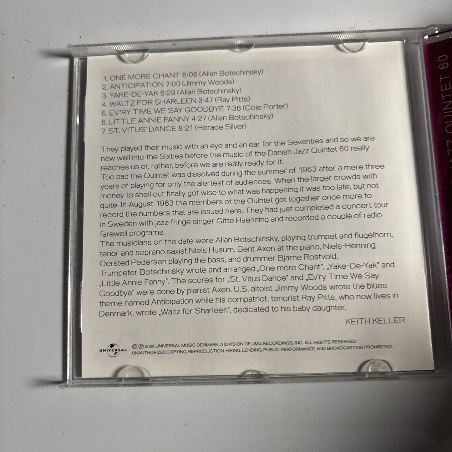 Jazz Quintet 60 - Presenting Jazz Quintet 60 (CD, 2008) 170 414 2
