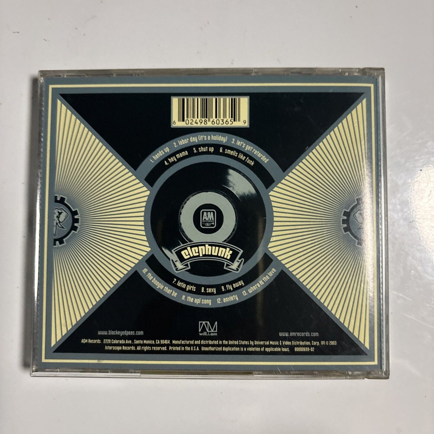 The Black Eyed Peas – Elephunk (CD, 2003)  B0000699-02