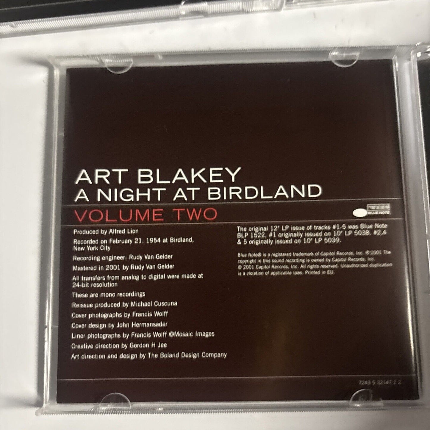 Art Blakey Quintet – A Night At Birdland, Volume One & Two (CD, 2001)