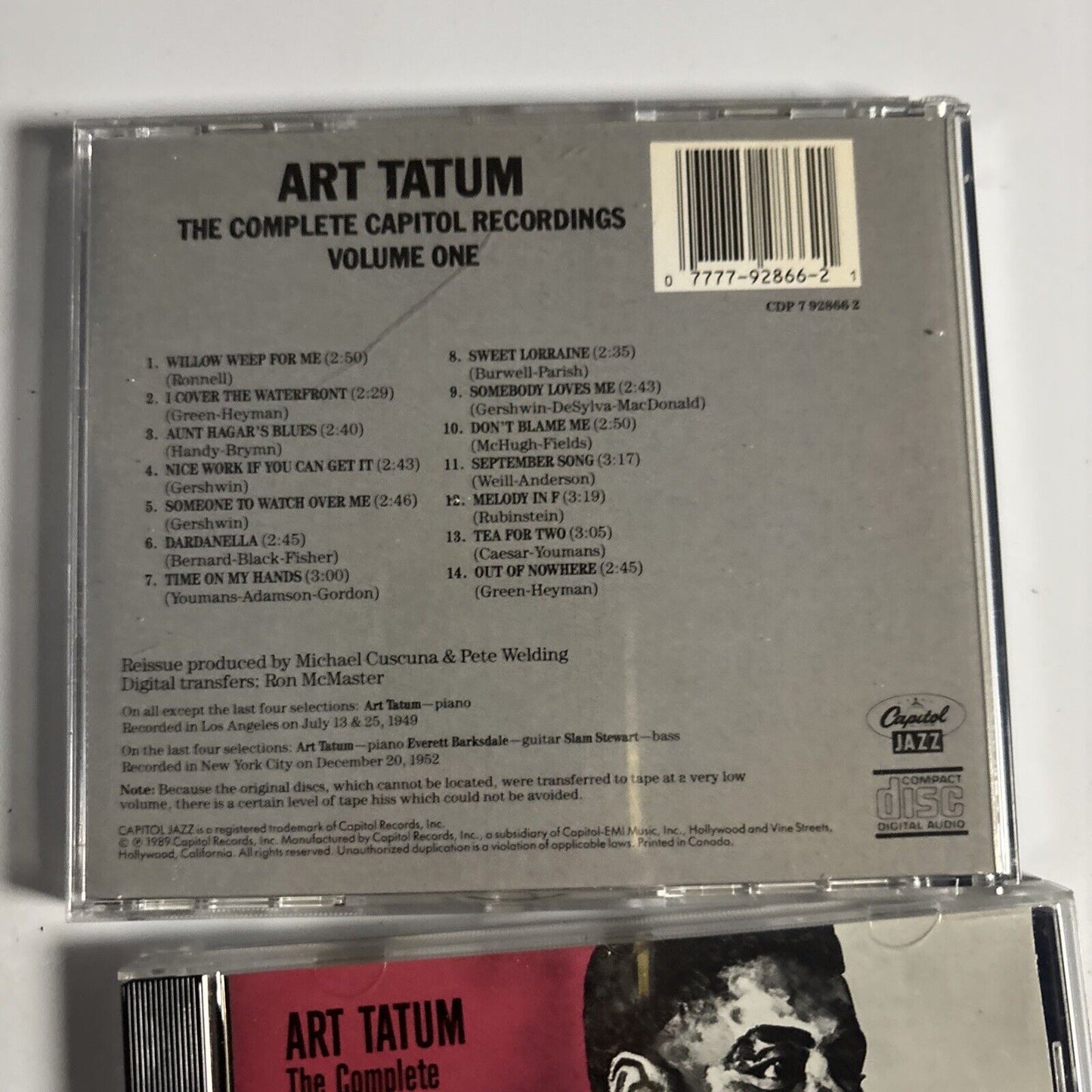 Art Tatum – The Complete Capitol Recordings Volume 1 & 2 (CD 1989) CDP 7 92867 2