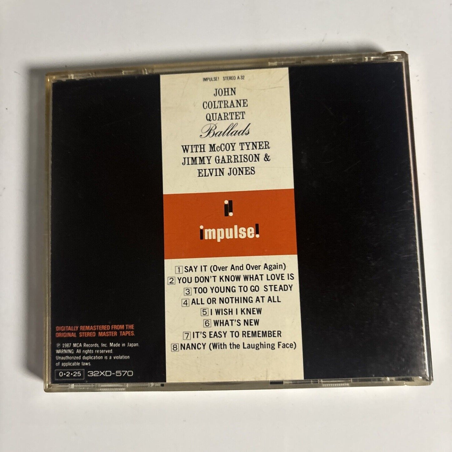 John Coltrane Quartet – Ballads (CD, 1987) Japan 32xd-570