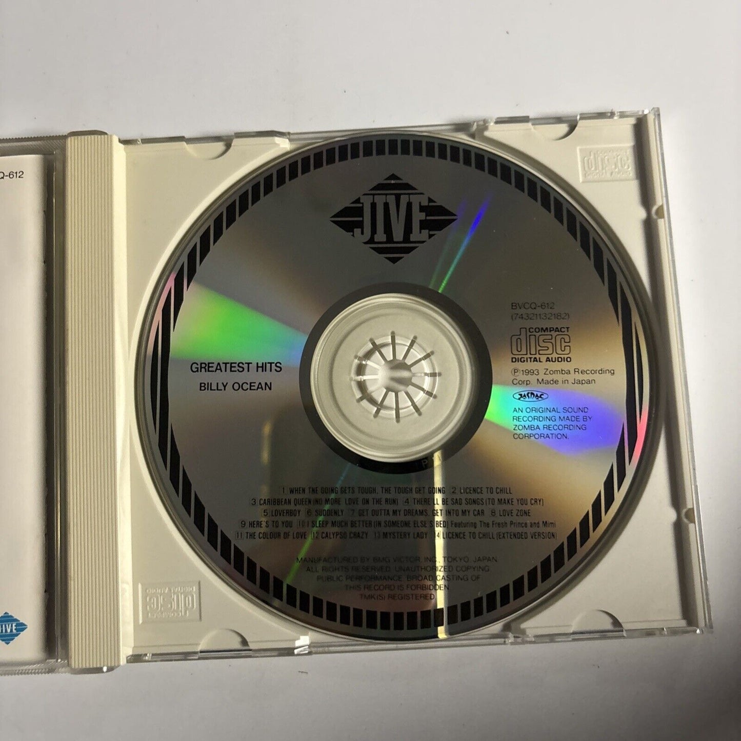 Billy Ocean – Greatest Hits (CD, 1993) Japan bvcq-612 Obi, Promo