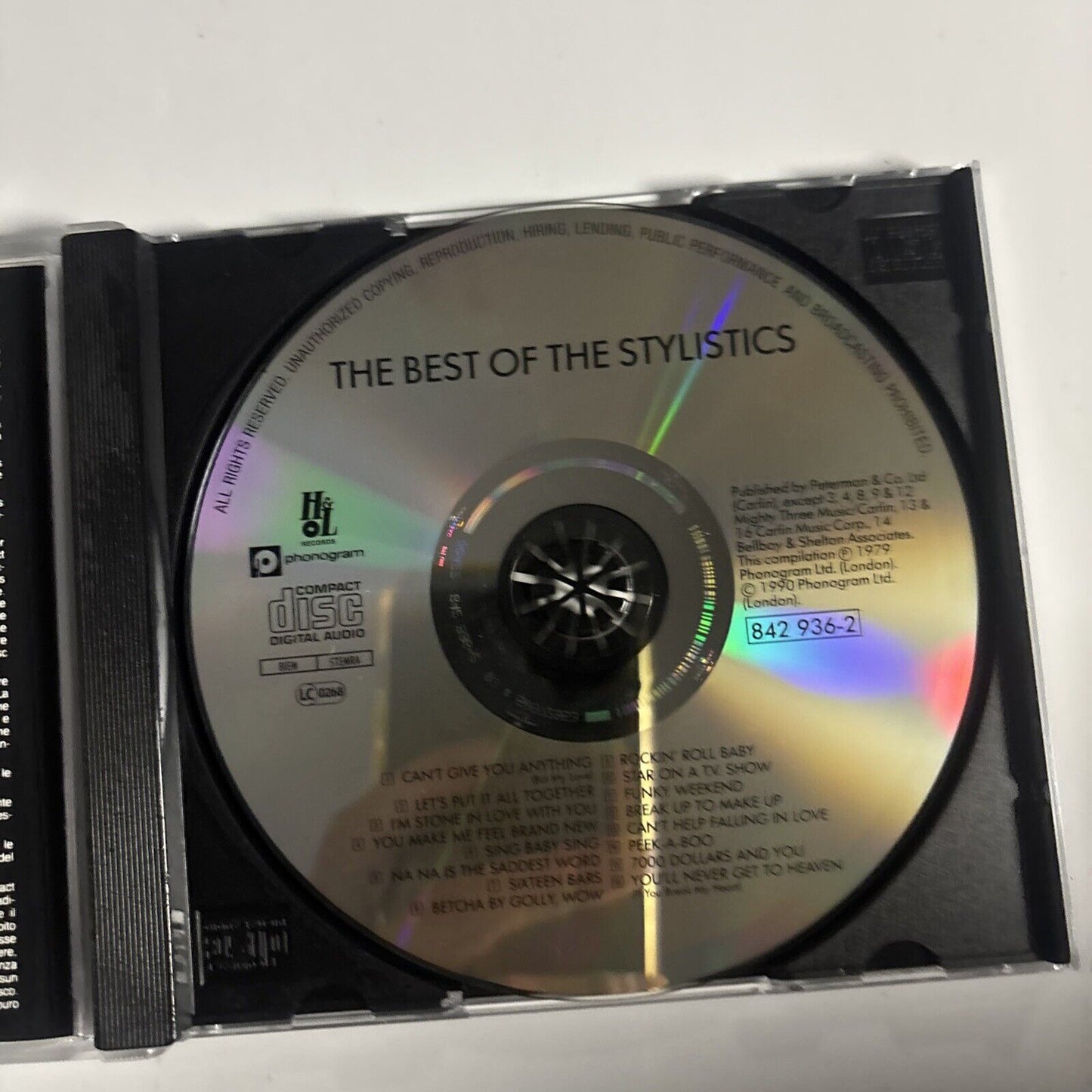 The Stylistics - The Best Of The Stylistics (CD, 1990)  842 936-2