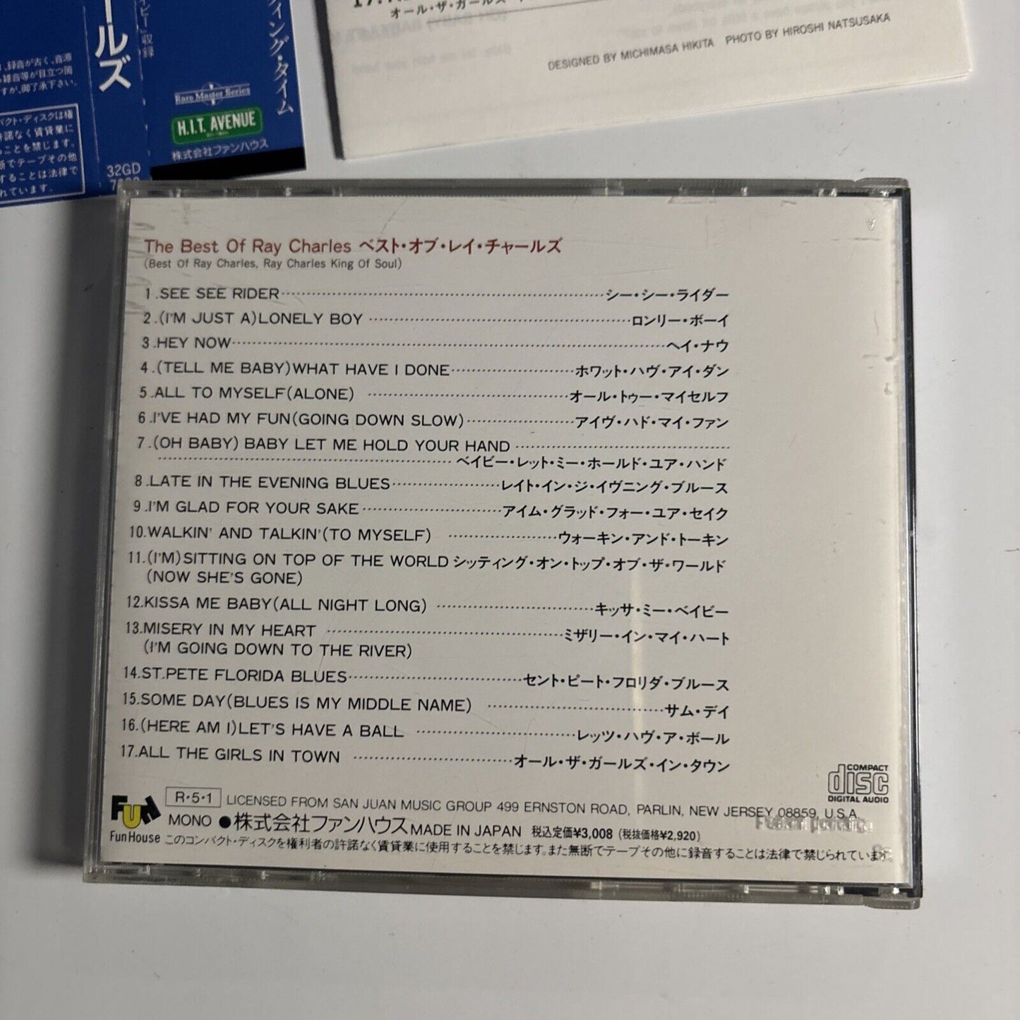 Ray Charles – The Best Of Ray Charles (CD, 1988) Japan 32gd-7002 Obi
